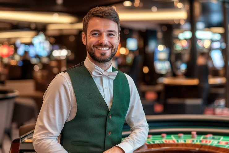 Live dealer blackjack table on mobile